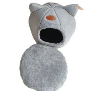 Pet Supplies Winter Semi enclosed Warm Furry Pet Cat Bed Dog Bed Cat Bed