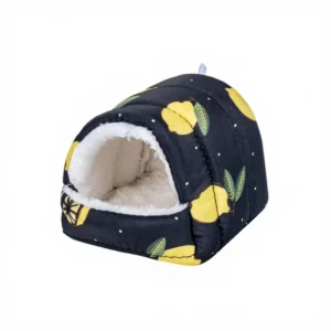 Pet Supplies Winter Use Outdoor Washable Portable Mini Hamster Bird Nest Lemon Pattern