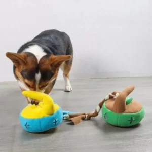 Pet Supply Plush Stuffed Foraging Curling Interactive Dog Chew Toy