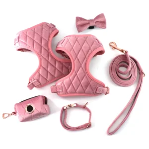 Pet Supply With Matching Dog Collar Dog Leash Adjustable Pet Velvet Dog Harness