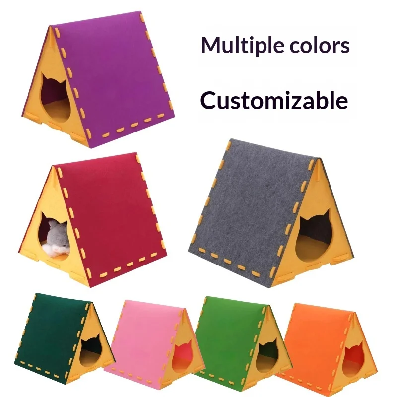 Pet Tent House Four Seasons Universal Cat & Dog Bed Semi Closed Solid Pattern Indoor Outdoor Customization