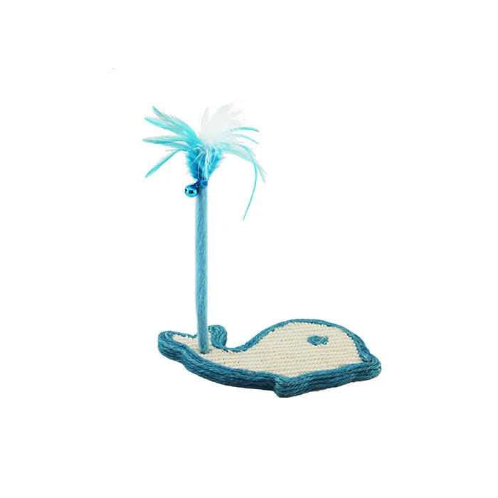 Pet Toys Interactive Cat Springy Cat Sisal Scratch Mice and Feather Bell Funny Cat Toys