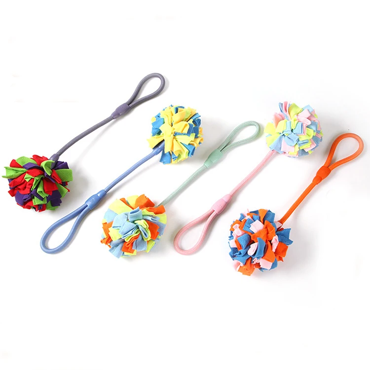 Pet Toys Tooth Cleaning Polyester Toys Sniff Nibble Hidden Food Durable Dog Educational Interactive Toy