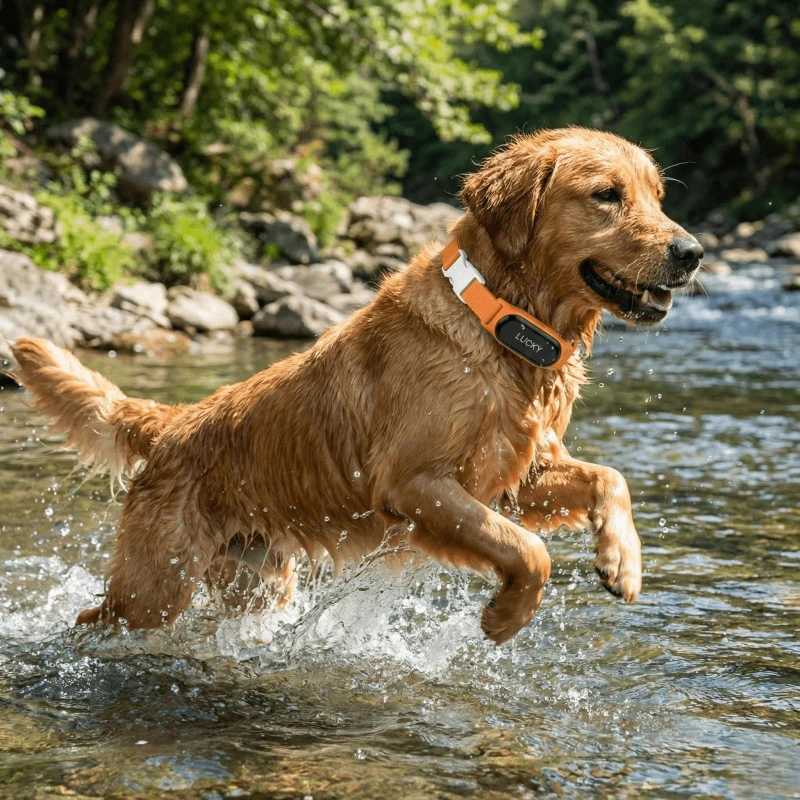 Pet Tracker Electronic Nameplate Waterproof Multi Function Locator for Indoor Outdoor