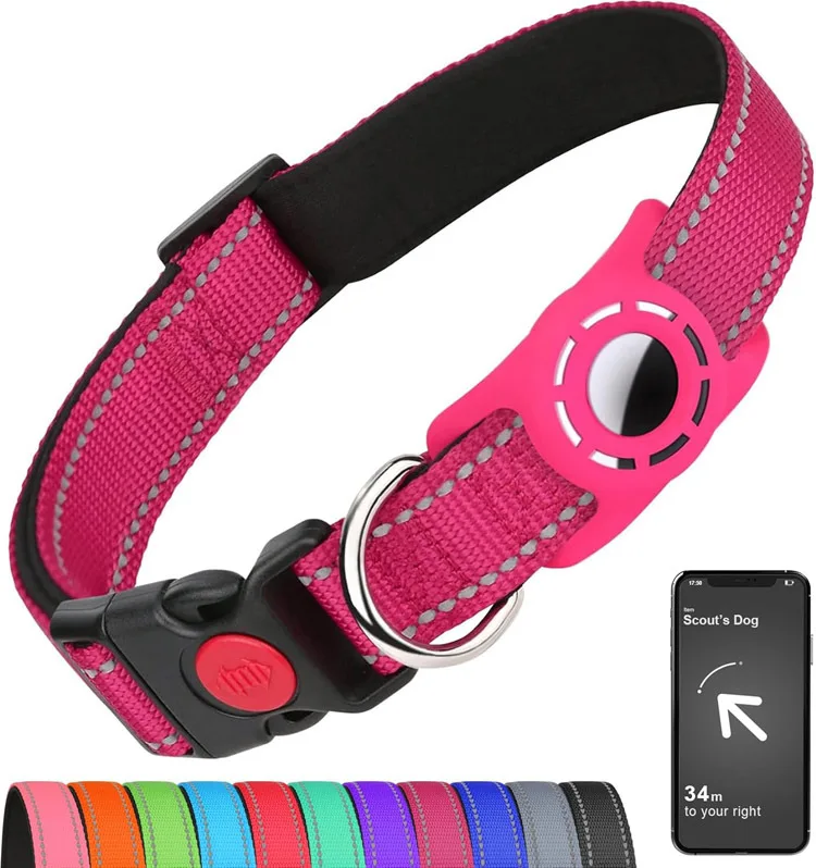 Pet Tracker for Dog Pet Location Tracker Finder MFi Certificated Pet Necklace Dog GPS Tracker Finder Locator Find My Air Tag