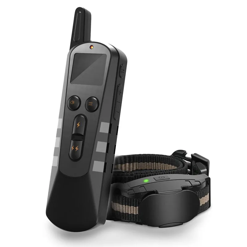 Pet Trainer Electric Shocker Dog Training Collar Rechargeable Waterproof Anti Bark Beep Vibration Dog Shock E Collar with Remote