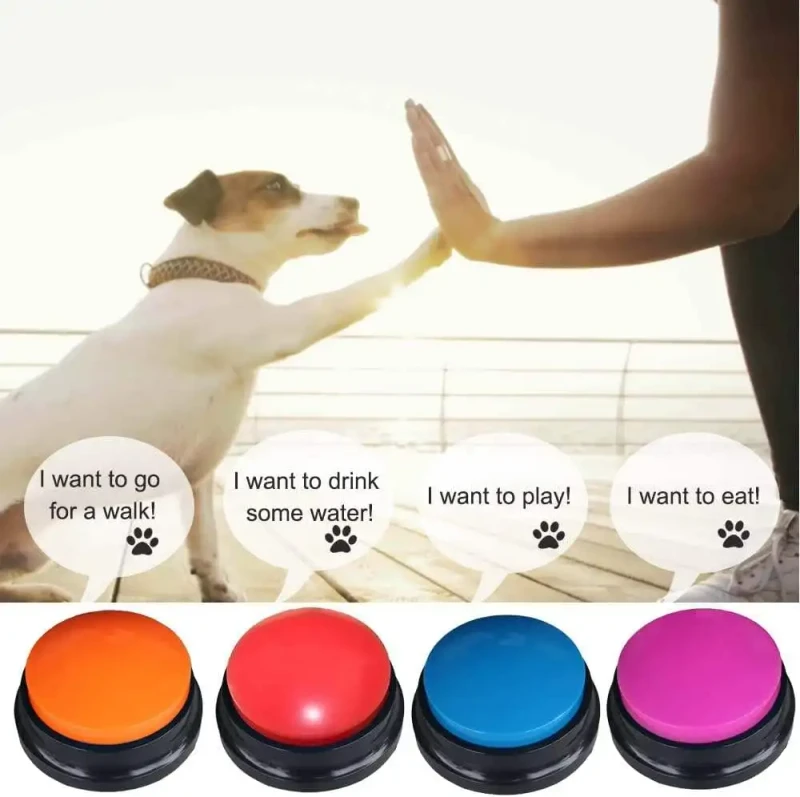 Pet Training Buzzer 10 Colors Voice Recording Button Dogs Communication Interactive Training Toy for Dog Pet Training Supplies