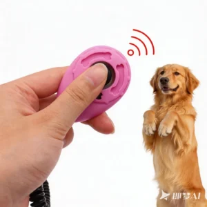 Pet Training Dog Trainer Clicker Manual Wrist Strap Ring Clicker Press Training Practical
