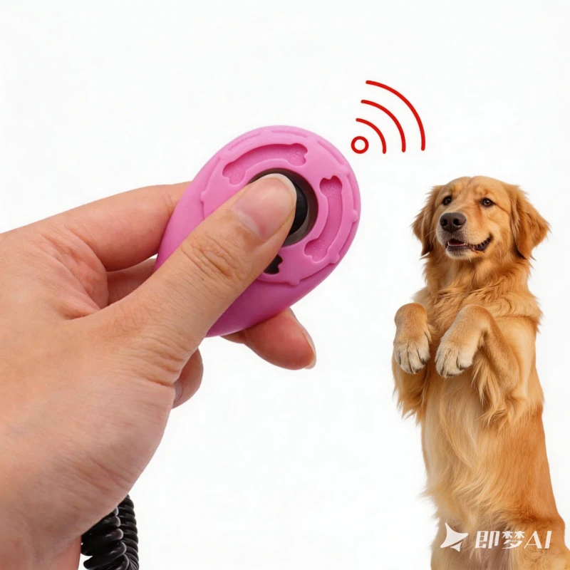 Pet Training Dog Trainer Clicker Manual Wrist Strap Ring Clicker Press Training Practical