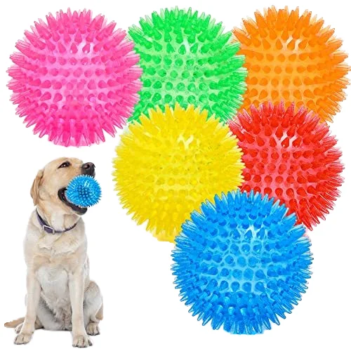 Pet Training Durable Teeth Cleaning Ball Puppy Bite Sounding Toy Pets Interactive Dog Chewing Toy Squeaky Ball 6.5cm TPR