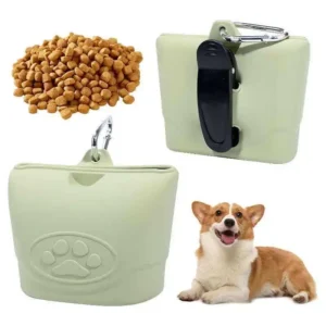 Pet Training Supplies Waist Silicone Dog Treat Bag Pouch Portable Dog Training Bag Pet Treats Pouch BPA-FREE