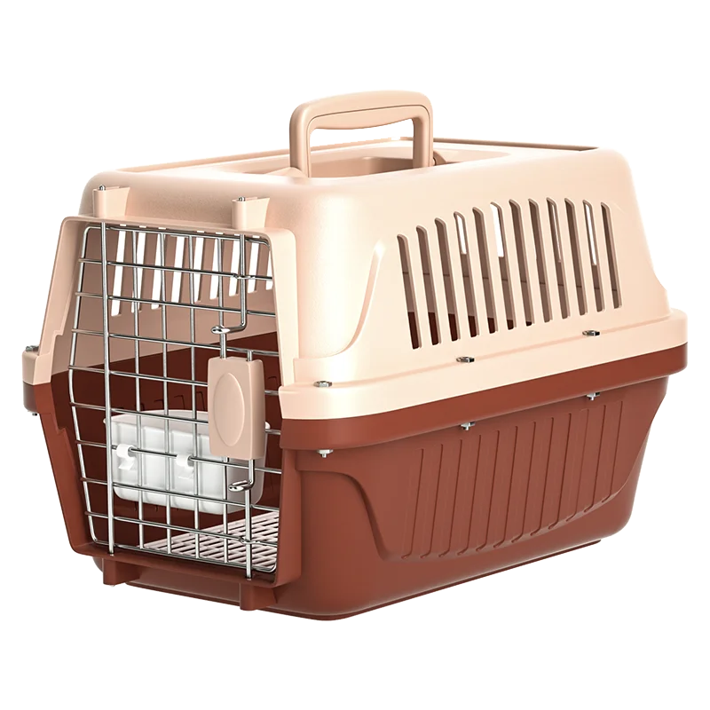 Pet Transport Box Airline Approved Dog Cat Carrier Travel Cage Outdoor Portable