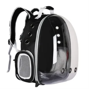 Pet Travel Carrier with Ventilated PVC Adjustable Strap and Portable Shoulder Design for Cats