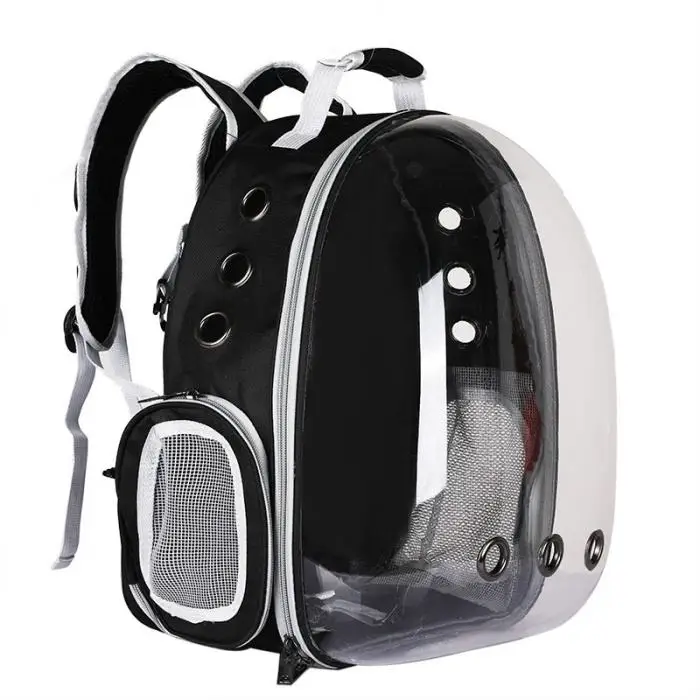 Pet Travel Carrier with Ventilated PVC Adjustable Strap and Portable Shoulder Design for Cats