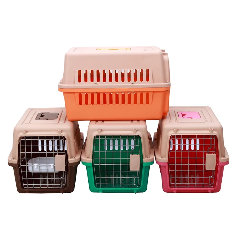 Pet Travel Outdoors Pet Carrier Bag Cat Dog Plastic House Pet Cages Carriers
