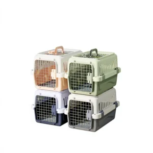 Pet Travel PP Airplane Carrier for Cats & Dogs Portable Breathable Geometric Pattern Bag & Cage
