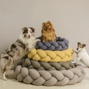 Pet Velvet Fabric Round Custom Fashion Modern Comfortable Dog Cat Bed