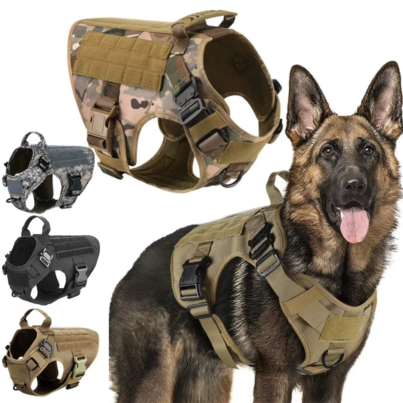 Pet Vest Pet Supplies Soft Padded No Pull Adjustable Upgrade Tactical Dog Harness