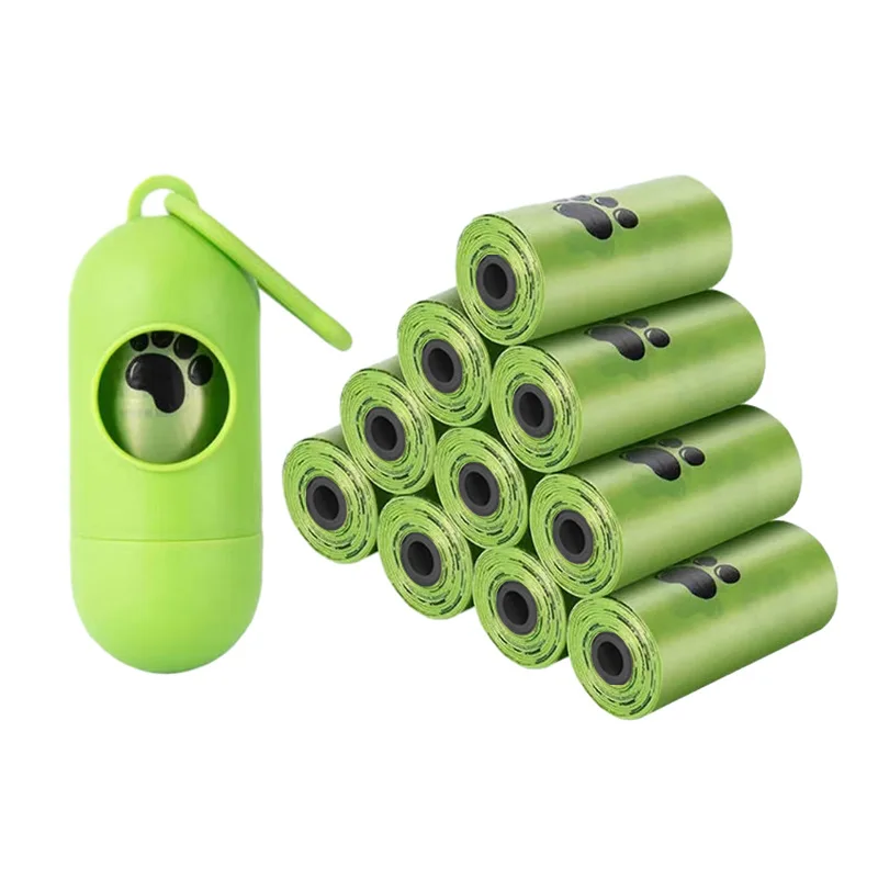 Pet Waste Bags Disposable Thickened Flat Mouth Style Pet Waste Bags for Cats and Dogs Biodegradable
