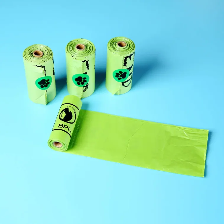 Pet Waste Disposal Compostable Leak Proof Dog Garbage Bag Eco friendly Portable Dog Poop Bags Rolls