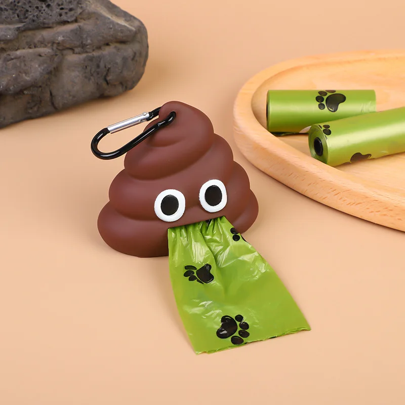 Pet Waste Disposal Garbage Bag Dispenser Vinyl Continuous Roll Type Cat Dog Outdoor Portable Biodegradable Dog Poop Bags