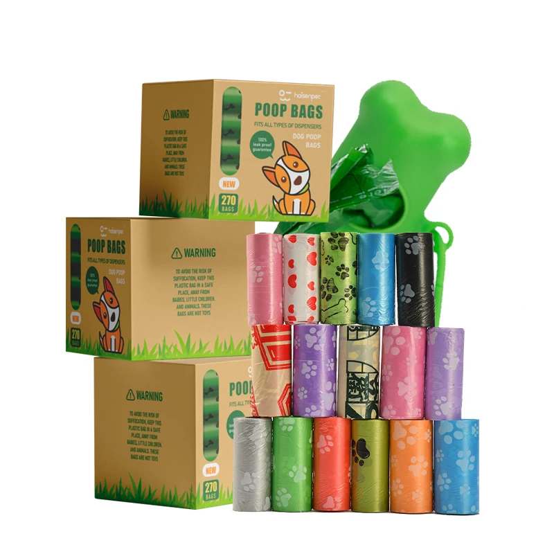 Pet Waste Disposal OEM ODM Multi Color Scented Extra Wide Roll Coreless Dog Poop Bag