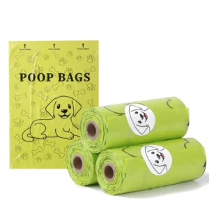 Pet Waste Disposal Rainbow Color Paw Printed Unscented Degradable Leak Proof Eco Dog Poop Bags