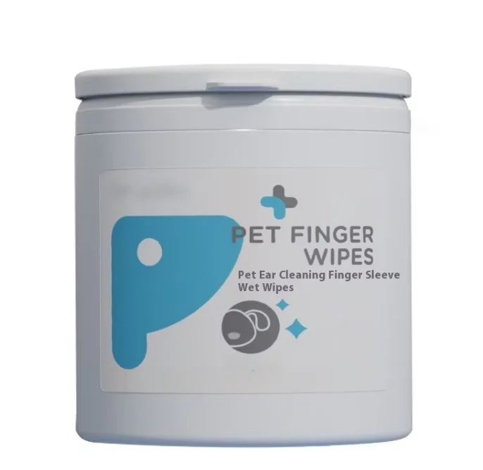 Pet Wet Wipes Finger Sleeves for Ear Care Disposable Wet Wipes Safe and Soft for Dogs & Cats