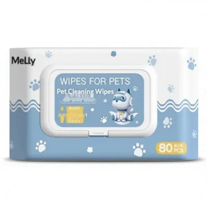Pet Wipes 80 Count Cat Dog Large Pack Wet Tissues Disposable No Wash Fragrance Free Cleaning Ear Eye Paw Wipes