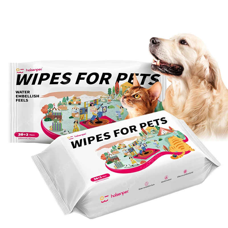 Pet Wipes Biodegradable Pet Wet Wipes Natural Cleaning for Cats and Dog Pet Wipes
