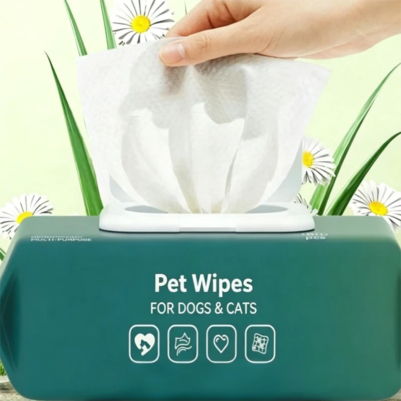 Pet Wipes Private Logo Manufacturer Portable Soft Cat Dog Pet Eyes Paws Cleaning Wet Wipes Supplies Pet Products