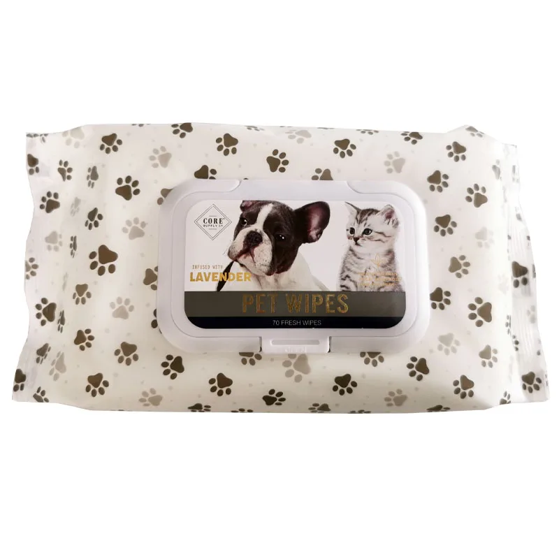 Pet Wipes Private Logo Manufacturer Portable Soft Cat Dog Pet Eyes Paws Cleaning Wet Wipes