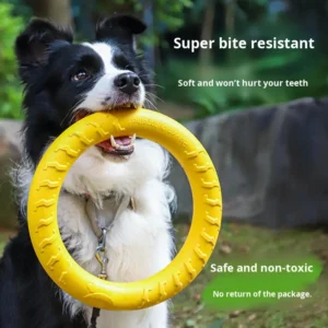 PetDog Tug Ring Toy Round Pull Ring for Large Dogs Teeth Grinding and Training PetDog Chew Rope Indestructible Chew Toy for Dogs