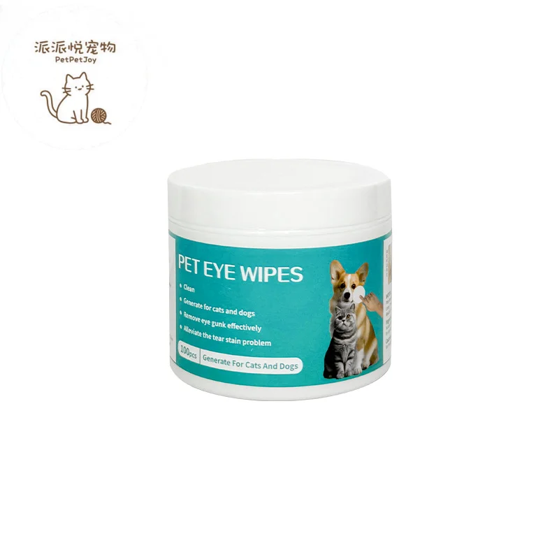 PetPetJoy Eco Friendly Non Woven Fabric Wet Wipes for Pet Eye Cleaning Removes Tear Stains 120g Cross Border Pet Supplies for
