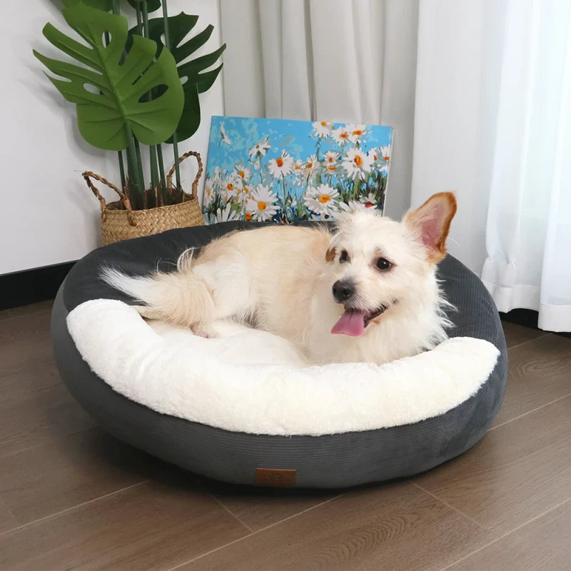 Petopia Customization of Luxury Dog Pet Bed Sofa Round & Cat Cave with Hooded Cover Pet Beds Accessories