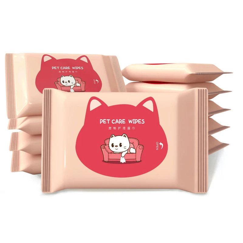 Pets Body Cleaning Wet Wipes for Home or Travel 10 Sheets OEM ODM Private Label Service 15*18cm