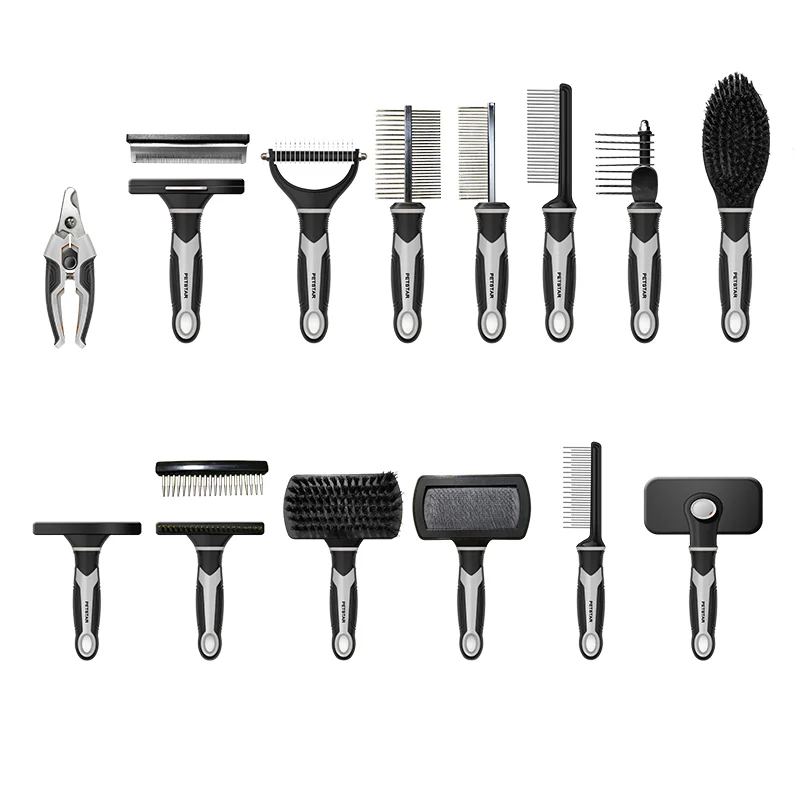 Pets Grooming Tools Double Sided Massage Dished Pet Grooming Set