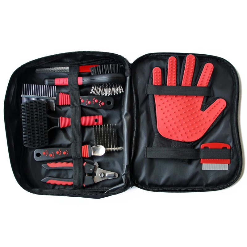 Pets Grooming Tools Set Pet Grooming Kit for Dogs Cats Pets Combs and Nail Scissors Grooming Set