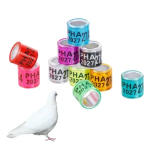 Pigeon Foot Ring PHA 8mm Aluminum Plastic Material Bird Foot Ring with Number Multicolor Optional Bird Supplies 100Pcs