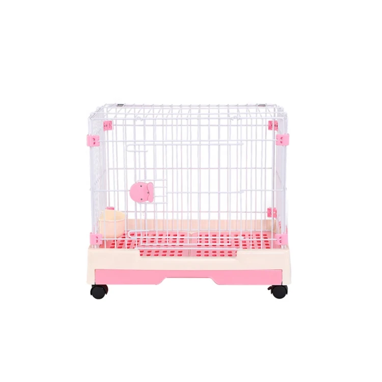 Pink Orange Brown Green Wire Dog Cage With Flot Pointed Roof
