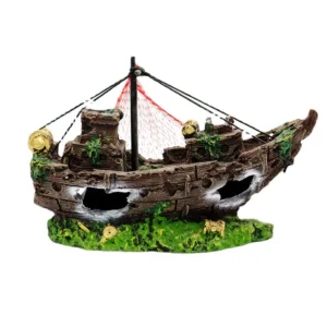 Pirate Ship Shaped Fish Tank Decor Supplies Aquarium Decorations Fish Tank Decoration Hiding Cave Aquarium Sink Ship