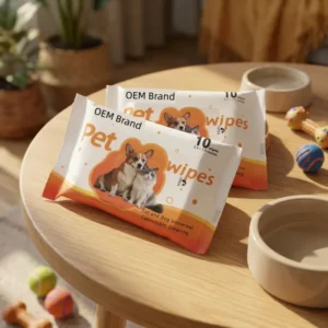 Plant Based Biodegradable Organic Dog Cleaning Pet Wipes Eco Friendly Alcohol Free Cat Wet Tissues Paws Face Customized
