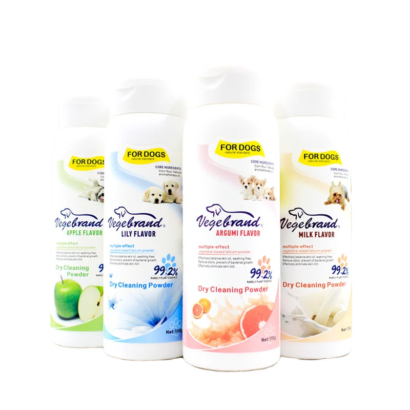 Plant Based Formula Dry Shampoo Powder Water Free Cleaning Odor Elimination for Dogs Cats for Bathroom Use