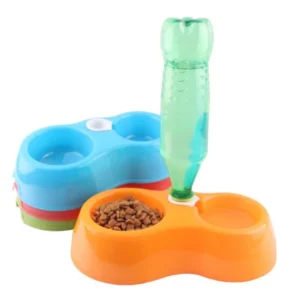 Plastic Animal Feeder Double Pet Feeding Dog Bowl