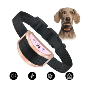 Plastic Bark Control for Dogs Rechargeable Sound Vibration Shock Collar Pet Anti Growling Collar Dog Stop Barking Collar