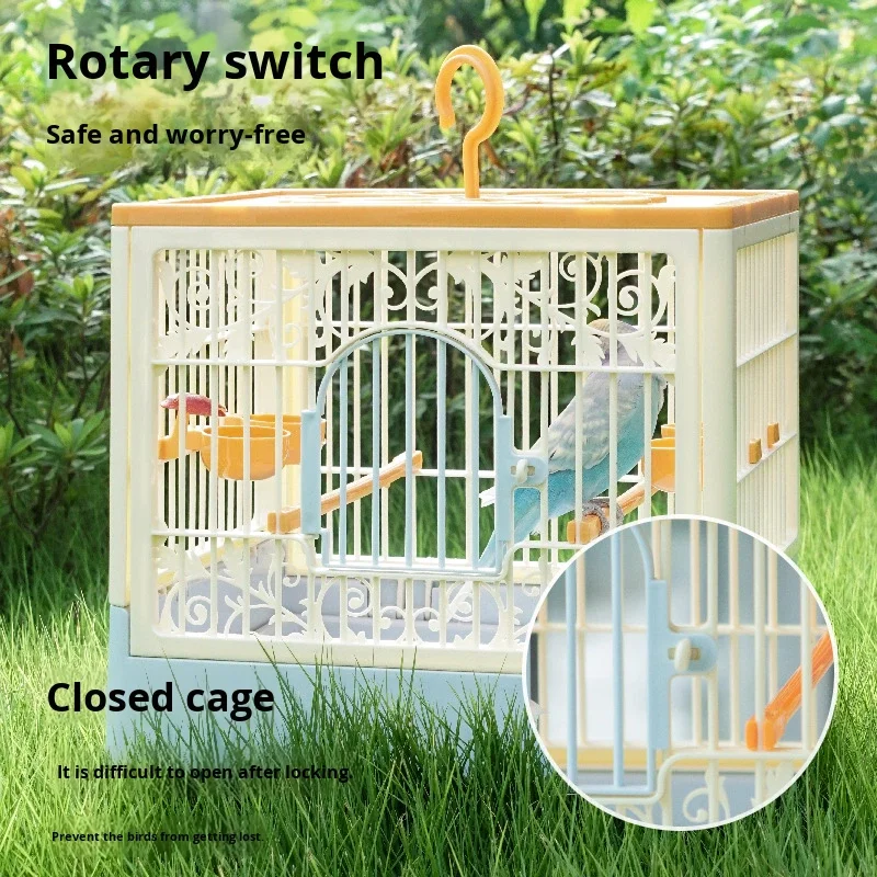 Plastic Bird Cage Parrot Villa Large Space Breathable Foldable Outdoor Viewing Cage Pet Supplies
