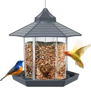 Plastic Bird Feeders for Outdoor Use Hanging Design 5.5LBS Capacity Squirrel Proof Eco-Friendly & Automatic