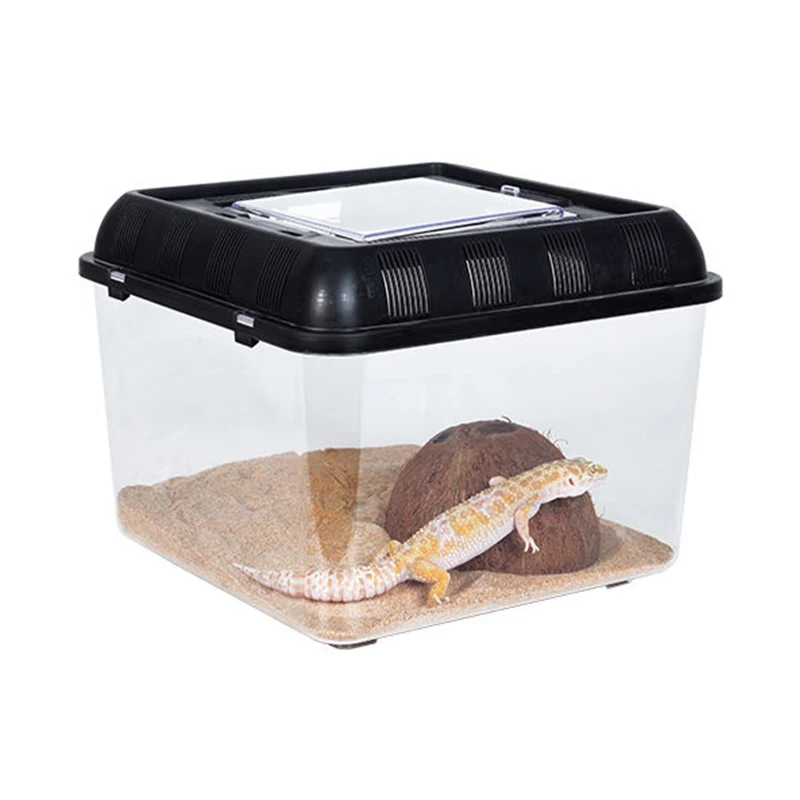 Plastic Breeding Box Terrarium Reptile Pet Breeding Box Reptile Tank Plastic Container Closed Terrarium