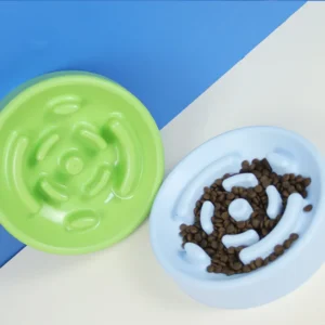 Plastic Cat Dog Puzzle Toy Slow Feeder Pet Bowls Elevated Slow Feeder Dog Bowl