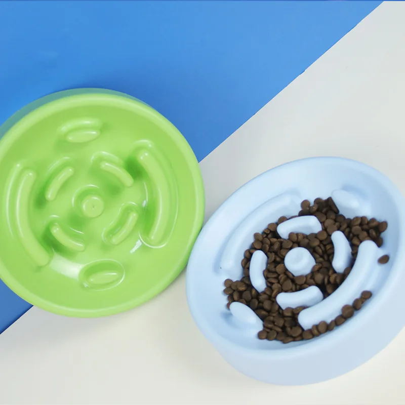 Plastic Cat Dog Puzzle Toy Slow Feeder Pet Bowls Elevated Slow Feeder Dog Bowl